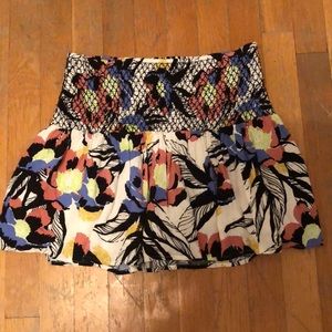 free people flower mini skirt